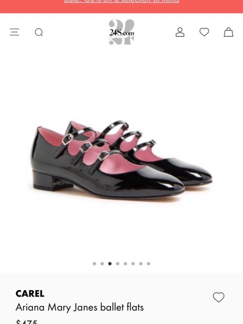 Carel Paris Ariana Black Patent Mary Jane Flats